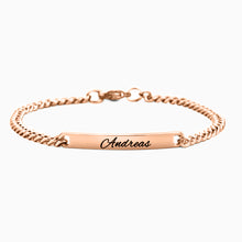  Rosé Gold Armband mit Gravur